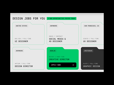 Job Board UI Design design desktop figma graphic design illustration job board minimal modern monospace startup typography ui ux vector web design website