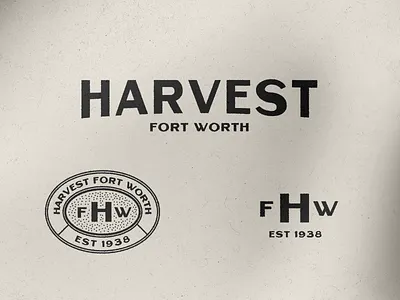 Harvest Concept 1 badge church logo monogram retro rustic stippling typography vintage western