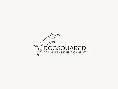 Dog Squared branding clean creative design dog flat graphic design illustration logo logodesign minimalist ui vector