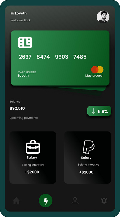finance app branding graphic design logo ui