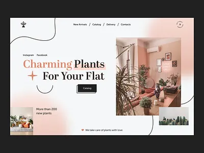 🪴 Plant Store amazing charming desktop graphic design plant red store ui ux website