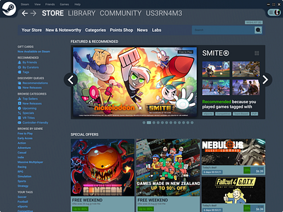 STEAM redesign design graphic design ui