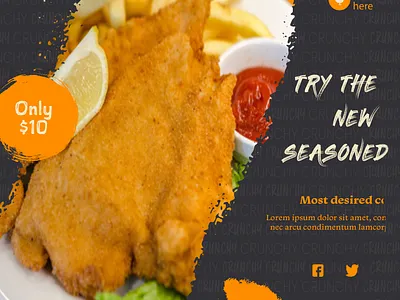 Food banner vector