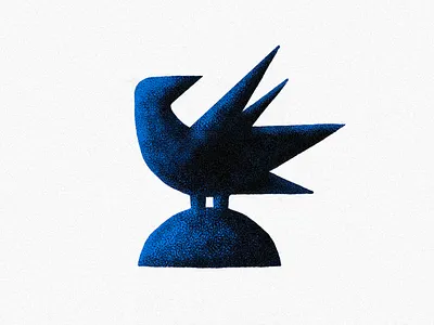 Bird on Stone 3d bird birds branding carving design font icon illustration jamescoffman lockup logo stipple stone