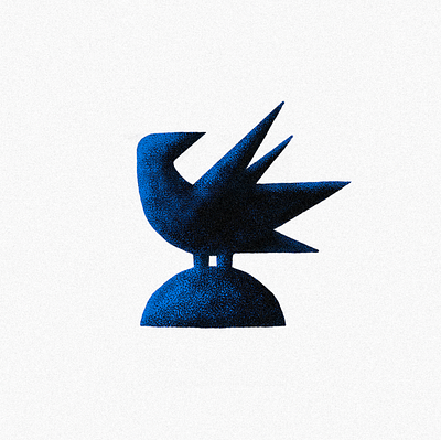 Bird on Stone 3d bird birds branding carving design font icon illustration jamescoffman lockup logo stipple stone