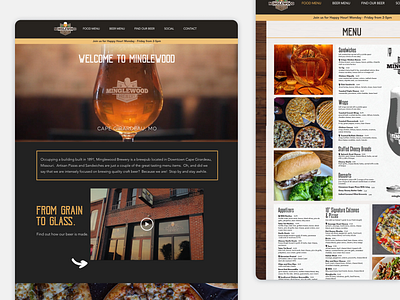 Brewery Website Design branding brewery branding brewery design brewery web design design home page design restaurant website design ui web design