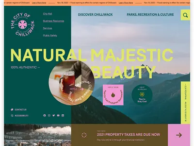 City of Chilliwack - Design Exercise bright city government layout typography website