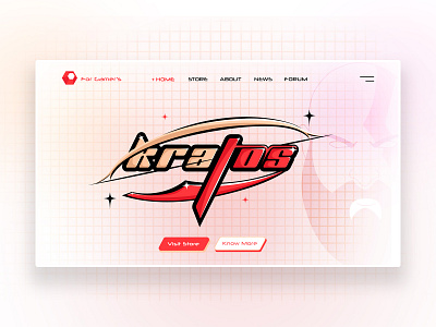 Y2K Landing Page Web Ui Design abstract art artwork branding design experiment graphic design illustration kratos modern typography ui ux vector y2k