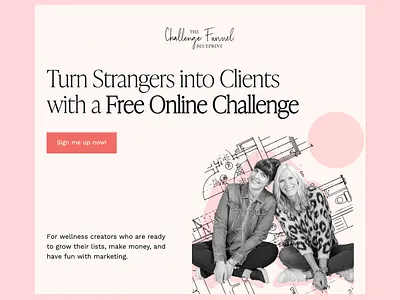 Website Sales Page - The Challenge Funnel Blueprint brand identity graphic design ux design web design