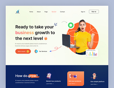 Business Landing Page agency business clean company creative design graphic design home page interface landing page landing page design marketing ui ui design ui ux ui ux design ux ux design web design web page