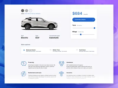 VIVO Car Leasing Platform - Customization bright cars contrast css design form inputs leasing marketplace modern ui