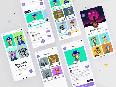 NFT buy & selling marketplace app exploration app crypto design etherium illustration mobile mobile app nft nft app nft collection non fungible token ui ui ux ui design uidesign uiux ux ux ui