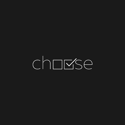 Choose Logo Concept brand identity branding design illustrator logo logo design logo designer minimalist typography vector wordmark