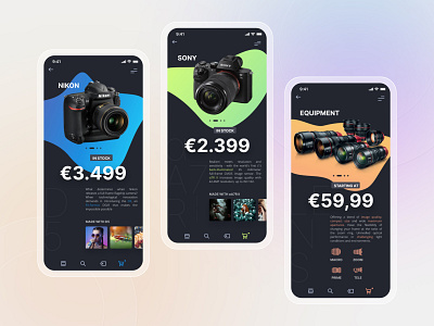 Camera shop UI Design android application appstore branding camera design graphic design graphics ios mobile app mobile application motion graphics new design playstore screenshort trending ui ui ux ux