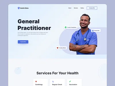 Smith Clinic - General Practitioner design doctor graphic design illustration landing page logo ui ui design ux ux design web web design website website design