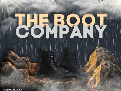 The Boot Company Brand Advertisement ad ad banner advertisement banner boot company boots branding bright company design graphic design illustration instagram post logo post shoes