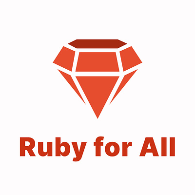 Ruby for All Podcast Cover Art branding cover design figma logo podcast ruby vector