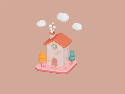 3D - House 3d blender design graphic design house render spline