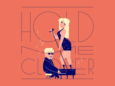 Britney Spears & Elton John animation art band branding britney britney spears character design elton jhon famos famous flat illustration logo music piano singer song typography vector