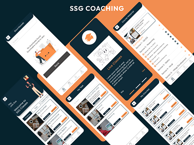 SSG Coaching adobe adobe xd application design educational platform figma high fidelity illustrator mobile app design mockup ui ui design ux