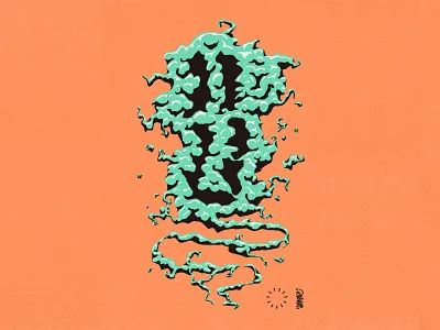 SMOKEE POSTER #2 420 bake ghost high illustration poster print smiley smoke smokee vivid weed