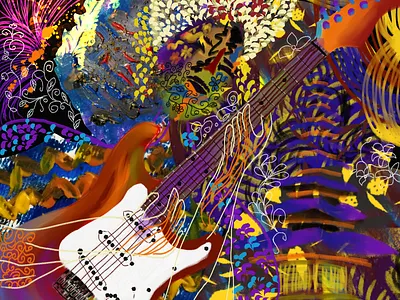 Expression of Art abstract acrylic digital painting illustration