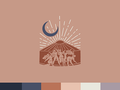 Matriarch Rising Virtual Festival | Brand Color Palette cream dancing deep purple earthy feminine festival girl lavender matriarch matriarchy moon peach pregnant radiant rising tent wild wild women women yurt