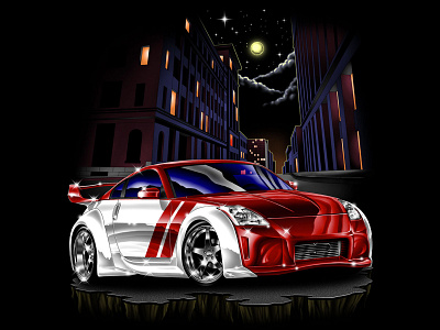 Nissan Tuner apparel design graphic design illustration import tuner nissan tshirt design