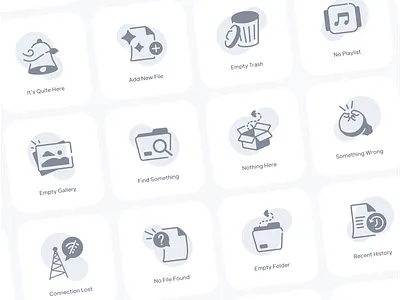 Empty State empty state graphic design icon icon set iconography illustration ui