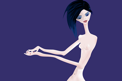 Fashion digital model blue branding character design design digital illustration elegance fashion fashion conception france graphic design illustration lines