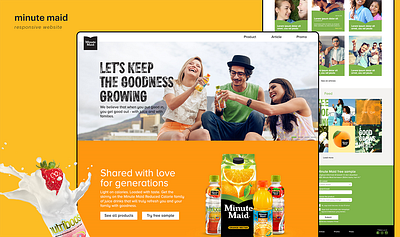 Minute Maid responsive ui uiux ux web web design website