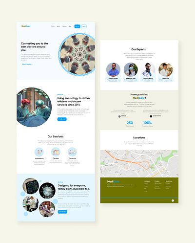 Health-Tech Landing Page (MediCare) art branding daily ui challenge design figma graphic design logo ui ux