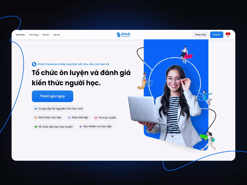 [Animation Update] Hero header education concept animation branding landing page ui