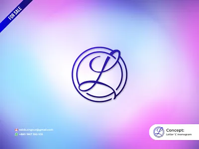 Monogram Logo abstract branding design l logo letter l letter logo lettermark logo monogram sakib ongkur studiotit typography vector