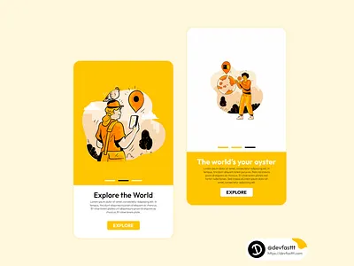 The World's Your Oyster App UI app branding design graphic design illustration typography ui ux vector