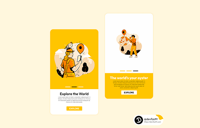 The World's Your Oyster App UI app branding design graphic design illustration typography ui ux vector