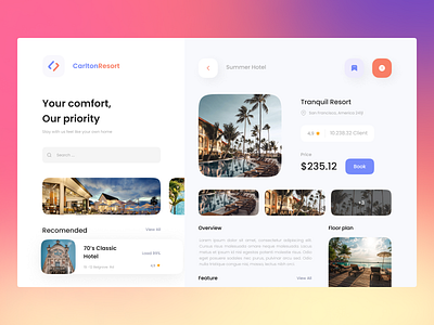 Hotel Booking UI Design booking design hotel ui web design