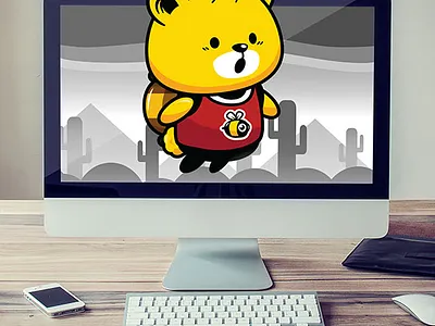 Honey Bear 2D Game Asset Sprites sheet