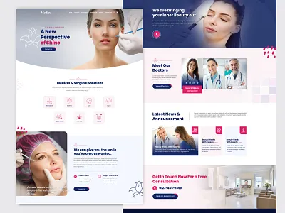 Medical Skincare Service Web Design agency business dermatologists doctor hospital landingpage service skincare template trenindpage2022 webdesign wordpresstheme