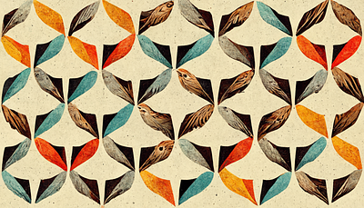 Sparrow Geometric Pattern background colorful digital art geometric pattern retro sparrow wallpaper