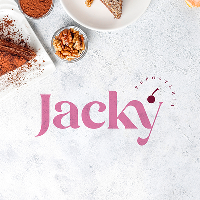 Jacky Repostería brand branding design food graphic graphic design illustration lettering logo logotipo reposteria vector