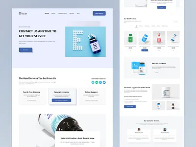 Medicine Service Landing Page branding dermatology doctor doctor service health health care healthcare healthy homepage interface landing page medical medicine medicine service mentalhealth product service service service landing page servise website tracker