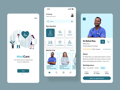 Medical Mobile App app application doctor health care healthcareapp healthservice hospital medical medical mobile app medicine mobile mobile app mobile app design mobile design smartphone ui ui app