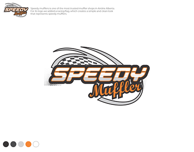 Speedy Muffler Logo | Mechanic Shop adobe xd branding case study design illustration logo photoshop ui ux vector