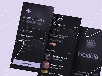The Project Management app app appdesign branding business design graphic design illustration logo trends ui