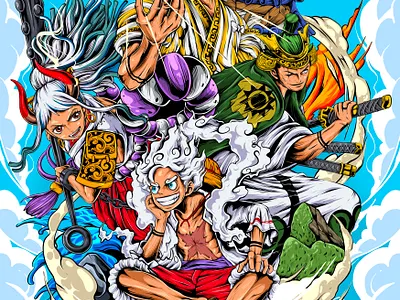 Onepiece animation art artist branding cartoon color comic culture design draw graphic design illustration japan logo luffy manga onepiece pen ui vector