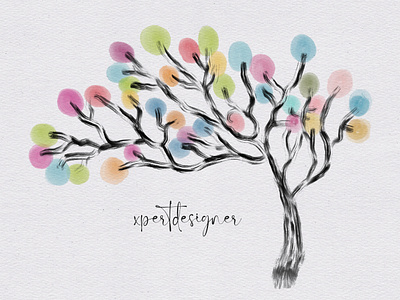 Watercolor Tree Concept creative design graphic design illustration tree vector watercolor watercolor art watercolor illustration