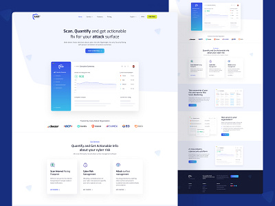 Algo Insight Landing Page Design antivirus clean creative design cyber threat cybersecurity dome landing page modern protection robot security shield tech threat trending uiux virus website