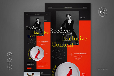 Black Minimalist Email Newsletter black exclusive content fashion minimalist minimalist style red subscribe