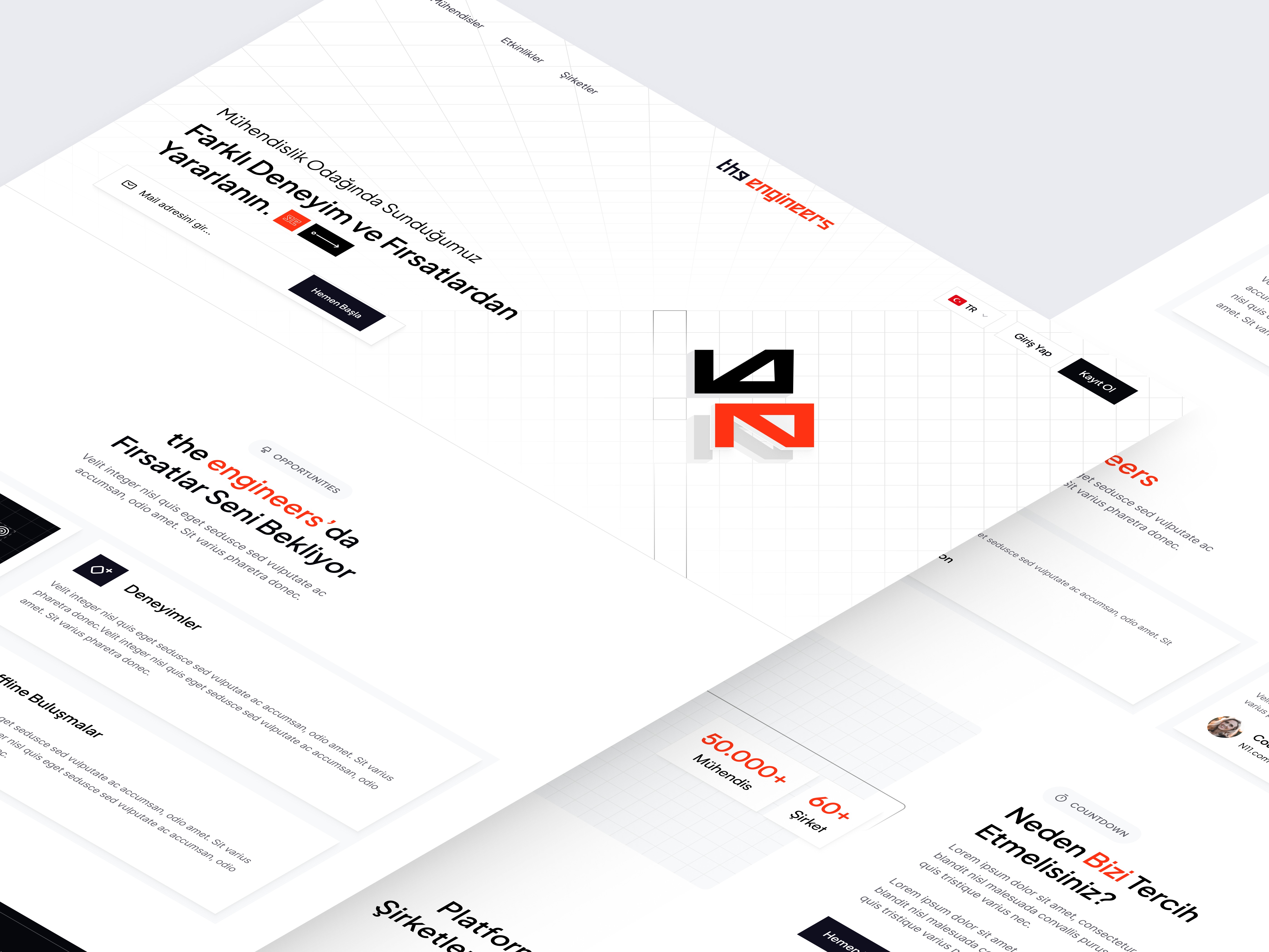 TheEngineers: Landing Page brand cv developer engineer job landing page mobile profile responsive resume software ui user experience user interface ux